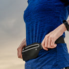PurAthletics Ultra-Light Waist Bag - Black-Designed for running