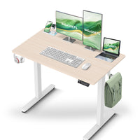 IMHome - Bureau assis-debout électrique réglable en hauteur avec 3 réglages de mémoire - 40 po x 24 po - Plateau ivoire / structure blanche-Améliorez votre espace de travail avec le bureau assis-debout électrique IMHome, une solution polyvalente et riche en fonctionnalités pour les bureaux à domicile et les environnements professionnels. Ce bureau réglable en hauteur permet un ajustement électrique fluide de 28 po à 47 po (72 cm à 118 cm), vous permettant de passer facilement de la position assise à la posi