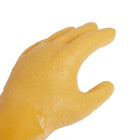 Atlas - Gant de travail vétérinaire/de pansement intégral en nitrile enduit, à prise en main optimale - Doublure en maille polyester - Jaune - Taille L-Préhension Rugueuse