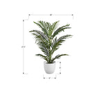 Monarch Specialties - Plante Artificielle - 28 po H - Palmier - Mis En Pot - Touche Réelle - Feuilles Vertes - Pot Blanc-Cette plante artificielle à entretien facile est fabriquée à partir des meilleurs matériaux et ne nécessite aucun entretien ni arrosage, pour un accent décoratif durable et respectueux de l'environnement qui durera toute une vie