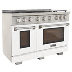 Kucht 48" KFX-X Series Pro Style Propane Gas Range - Stainless Steel/White-Product dimensions 27.75" L x 48" W x 36" H