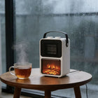 Warrmth Portable Mini Electric Fireplace Heater - White-Product warranty: 1 Year Limited Manufacturer Warranty
