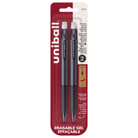 uni-ball Erasable Gel Retractable Pens - 0.7mm - Black - 2 Pack-Gel Pens