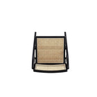 Manhattan Comfort Lambinet 20.87" Industry Chic Dining Folding Chair - Black and Natural Cane - Set of 2-30 Day Limited Manufacturer's Warranty