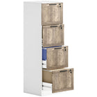 HOMCOM 4-Drawer Letter/A4 Filing Cabinet with Lock - White-Four spacious drawers provide ample storage for your daily work essentials
