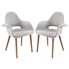 Modway Aegis Dining Armchair - Light Grey - 2 Pack-Mid-century design with a modern look