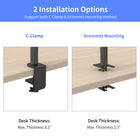 ShoppingAll Single Monitor Mount Stand with Adjustable Arm for 13"-32" Monitor - Black-5