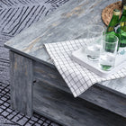 HOMCOM 2 Tier Modern Coffee Table with Shelf - Wood Grain-Material: E1 grade particle board