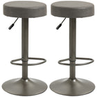 HOMCOM Adjustable Swivel Modern Bar Stools - Dark Grey - 2 Pack-Set of 2 high stools, great for adding style to your spaces
