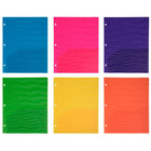 JAM Paper Heavy Duty Plastic 3 Hole Punch Pocket Folders - Extra Tough School Folders - Assorted Wave Colours - 6 Pack-Our two-pocket poly plastic folders are very sturdy, tear resistant, feature 3-hole punches allowing them to be put in binders, and have a business card slot on the right side