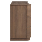 Modway Mirae 6-Drawer Curved Dresser - Brushed Brown Oak-6