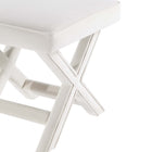 Manhattan Comfort - Abigail banc ottoman tapissé en velours style milieu du siècle 52 cm - crème-Jambes croisées en X élégantes