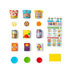 Melissa & Doug Wooden Vending Machine Play Set-Use the double-sided reusable activity card to help choose which sides of play food packages to display and as a stocking checklist, fun to stock with toys and small food packages from home, too