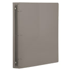JAM Paper Plastic 3 Ring Binder, 1 Inch, Smoke Grey, 4 Pack (751T1smg)-Grey