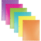 JAM Paper - Chemises POP en plastique de couleur - 2 pochettes durables avec perforatrice à 3 trous - couleurs à pois assorties - Paquet de 6-Couleurs à pois : bleu, orange, jaune, vert, rose et violet.