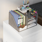 Vinsetto - Armoire à dossiers en acier format letter/A4/legal avec barre de suspension - blanc-Quatre roulettes pivotantes, dont deux avec freins, pour la mobilité et la stabilité 
