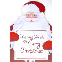 Rosedale - Cartes de souhaits Noël / Enveloppes - 5-1/2 po x 8 po - Voeux de Noël - Père Noël en découpe - Paquet de 12-Cartes de souhaits qualité boutique