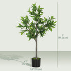 HOMCOM 36" Fake Plants with 345 Leaves - Green - 2 Pack-No watering or pruning needed, enjoy green space with zero maintenance 