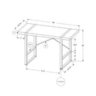 Monarch Specialties 7663 48" Computer Desk - White/Silver Metal-Assembly required: Illustrated instructions and all hardware are provided for convenience (additional tools may be needed).