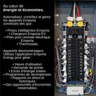 Emporia - Vue 3 Moniteur d'énergie domestique triphasé intelligent avec 8 capteurs de niveau de circuit 50A-Fournit surveillance et gestion énergétique vingt quatre heures permettant aux propriétaires automatiser gérer et contrôler consommation électrique en tout temps, aide à prévenir réparations coûteuses conserver énergie réduire coûts électricité et surveiller performance comptage net solaire, protégé par une garantie un an