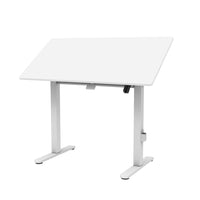Uplite Mobile Electric Height Adjustable Standing Desk - White-Easy up-and-down control provides height adjustment from 28.3" to 46.5"/72 to 118cm, allowing effortless shift from sitting to standing working position