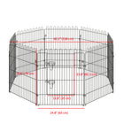 PawHut Foldable Dog Playpen for Indoor & Outdoor - 30" H-Double lock door for convenient entry/exist and ensures great safety