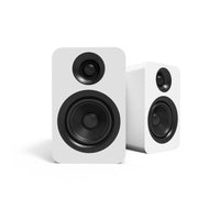 Kanto YUP4W Haut-parleurs d'étagère passifs de 4 po avec tweeter à dôme en soie de 1 po et woofer en kevlar de 4 po - Blanc-Tweeter à dôme en soie de 1 po