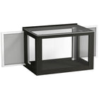PawHut Catio Outdoor Cat Enclosure Adjustable 24" - Black-Window-mounted design expands your cat's territory, providing a personal viewing perch