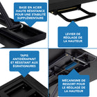 Mount-It! - Convertisseur de bureau debout X-Lift réglable en hauteur 32 pouces, noir-Une solution abordable pour améliorer l'ergonomie de votre domicile ou de votre bureau