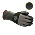 SHOWA 344MFT Pro Natural Rubber Latex Textured Grip Glove - Microfiber Liner - Black/Grey - XLarge -Textured Grip