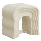 Modway Jorin Squiggle Side Table - Ivory-Faux Stone Side Table