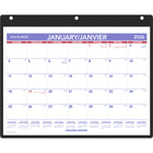AT-A-GLANCE - Calendrier mural/de bureau mensuel 2026 - 8 1/8 po H x 11 po l - bilingue-Format des pages : 8 1/8 po H x 11 po l