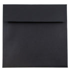 JAM Paper Square Invitation Envelopes - 7.5 x 7.5 - Black Linen - 25 Pack-Perfect for Greeting Cards, Invitations, Weddings or any announcement