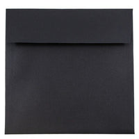JAM Paper Square Invitation Envelopes - 7.5 x 7.5 - Black Linen - 25 Pack-Perfect for Greeting Cards, Invitations, Weddings or any announcement