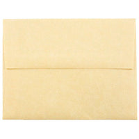  JAM Paper Enveloppes d'invitation en parchemin A2 - 4,375 x 5,75 po - Or antique recyclé - paquet de 50-Couleur : Or antique, Les enveloppes présentent une finition parchemin marbré pour une touche élégante