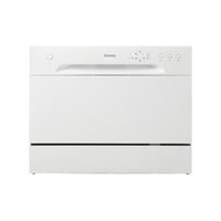 Danby 6-Place Setting Countertop Dishwasher - White-Compact space saving countertop dishwasher with a quick connect feature compatible with most kitchen faucets