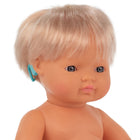 Miniland Educational Baby Doll Caucasian Girl with Hearing Aid 15" - Polybagged-SEL classroom resource