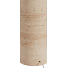 Hudson&Canal - Lampe de table Corbett de 74 cm de haut en travertin naturel avec abat-jour en tissu-Comprend un cordon de 6 pieds avec interrupteur à prise rotative