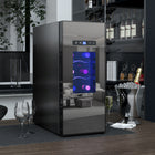 HOMCOM Beverage and Wine Fridge with Glass Door - 12 Bottle Capacity-Adjustable racks accommodate larger bottles like champagne