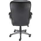 Staples Osgood Bonded Leather High-Back Manager's Chair - Black-Padded fixed arms for comfort and support