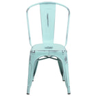 Flash Furniture – Chaise empilable en métal vieilli pour l’intérieur, bleu onirique (ET3534DB)-Chaise empilable de style bistro