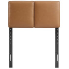 Modway Lindee Vegan Leather Twin Headboard - Tan-Wood Legs
