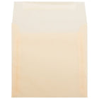 JAM Paper - Enveloppes d'invitation carrées en vélin translucide - 6 po x 6 po - ivoire ocre printanier - paquet de 25 (PACV510)-Taille: (6 x 6) pouces