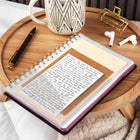 Mead West Village Coil Hardcover Notebook - 9" H x 6" W - Black - 80 Sheets-Maroon painted edge paper