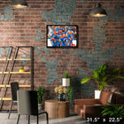 Edmonton Oilers Celebration - Framed Canvas - 31" x 22"-Officially licensed by the NHL and NHLPA