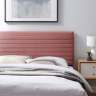 Modway Tranquil Channel Tufted King/California King Headboard - Dusty Rose-Stain-Resistant Fabric
