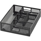 Merangue Mesh Drawer Organizer - Black-Drawer organizer with 6 compartments
