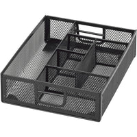 Merangue Mesh Drawer Organizer - Black-Drawer organizer with 6 compartments