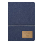Letts of London - 2027 agenda hebdomadaire/mensuel Denim avec reliure cousue et couverture en tissu – 8 1/4 po x 5 7/8 po – couleurs assorties – multilingue-Espace pour chaque jour de la semaine