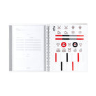 Hilroy Hockey Canada One Leaf Notebook - 10-1/2 H x 8-5/8" W - Black-Scheduling Page